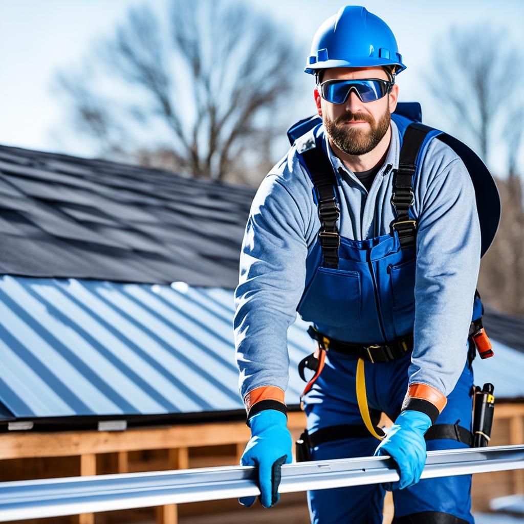 safety precautions for cutting metal roofing