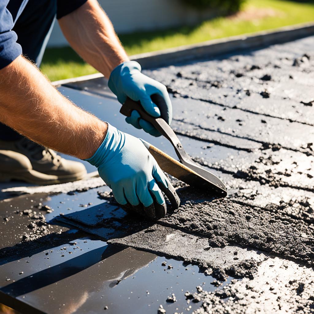scrape tar from concrete