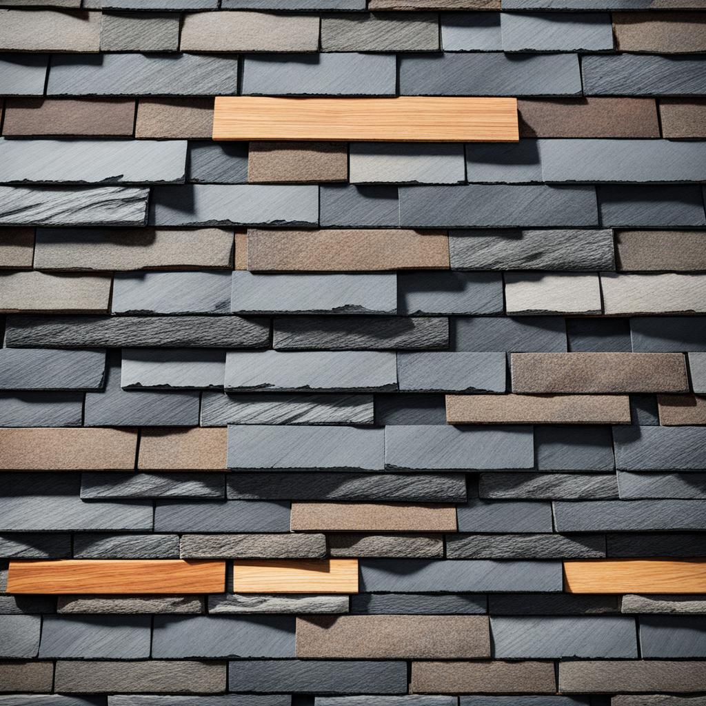 slate and wood shingles