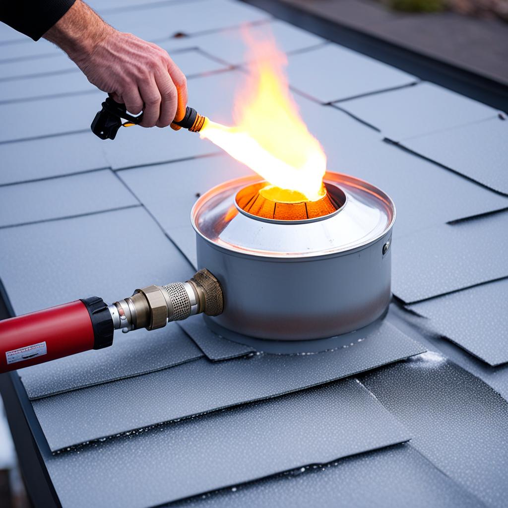 step by step torch down roofing application